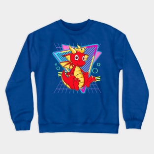 Dragon Retro Dragons Cute Fantasy Art Gift Crewneck Sweatshirt